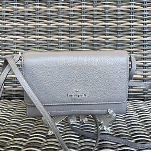 Kate Spade Pebble Leather Harlow Wallet On a String